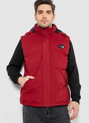 Жилетка мужская демисезонная, цвет бордовый, 244r99007