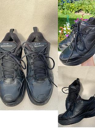 Чоловічі чорні шкіряні кросівки nike air monarch,p.44