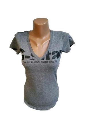 G-star raw жіноча футболка сірого кольору логотип розмір xs