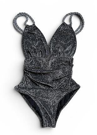Суцільний купальник-боді, блискучий, купальник люрекс