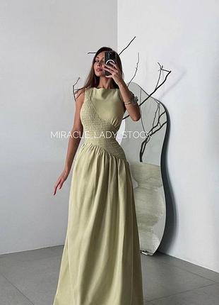 Prettylittlething оливкова сукня на талії резинка