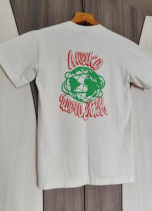 Футболка awake new york off white graphic logo print made in usa оригінал футболка тішка awake ny