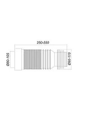 Гу550 ввод-гофра (не арм.) для унит. длина 250-550мм джаз18atch