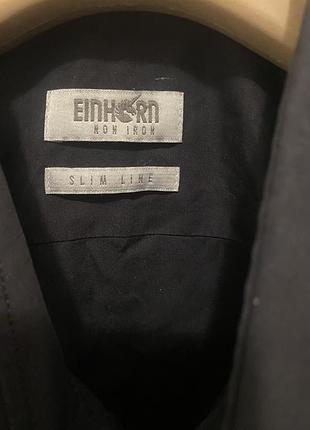 Рубашка черная мужская einhorn 2