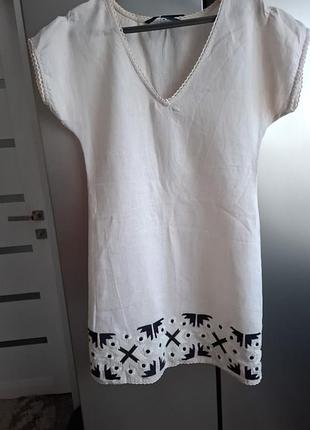 Платье лен zara