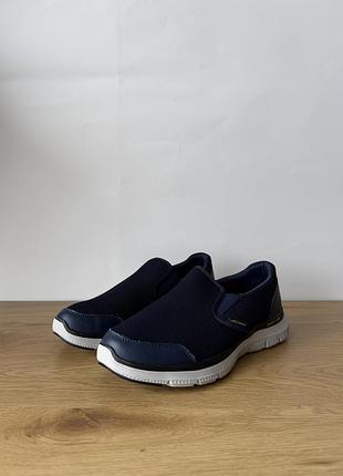 Skechers мужские слипоны мокасины без шнуровки 44-28.5\29 см