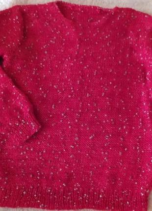 Свитер, пуловер нарядный с люрексовыми точками, размер 46-483 фото