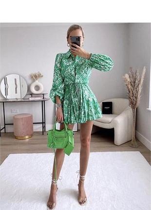 Сукня плаття zara жіноче хс пишне плаття сорочка літнє