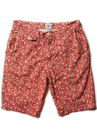 Post o'alls japanese floral print shorts cotton made in usa [pmh017239]