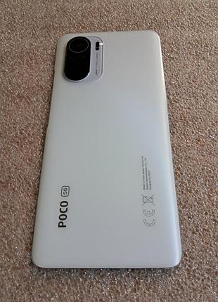 Задняя крышка для xiaomi poco f3 белая (arctic white) оригинал стеклянная, олеофобное покрытие