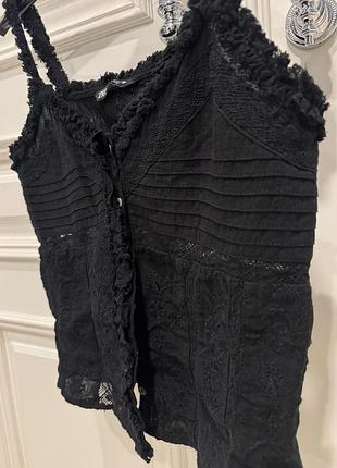 Топ на ґудзиках ажурний zara xs( s)
