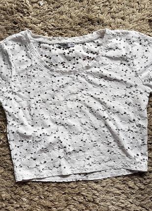 Ажурна футболка zara collection, розмір m