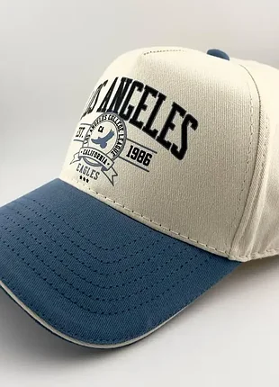 Кепка бейсболка los angeles из натурального итальянского льна (на липучке, держит форму) мужская/женская