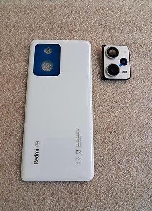 Задня кришка для xiaomi redmi note 12 pro plus 5g (22101316ug) біла (white) оригінал зі склом камери