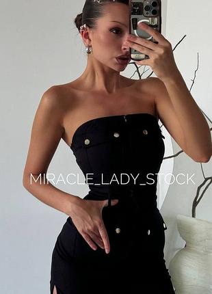 Prettylittlething чорна сукня з брючної тканини з кишенями та блисковкою спереду
