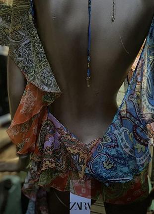 Відкрита шифонова блуза zara