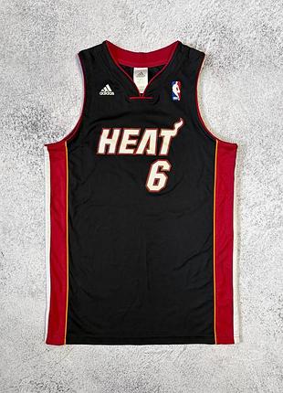 Баскетбольная майка джерси adidas lebron miami heat jordan bryant rose (14 лет/xs)