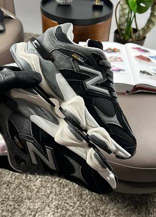 Женские кроссовки new balance 9060 black grey white
