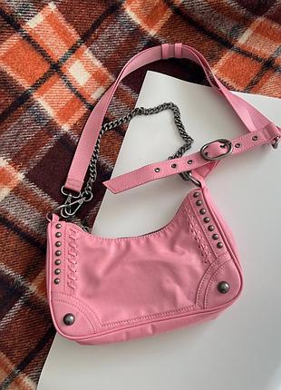 Стильна рожева сумка zara mini