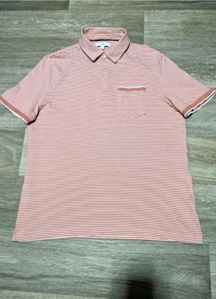 Мужская футболка поло m&s , размер l , 100% хлопок.