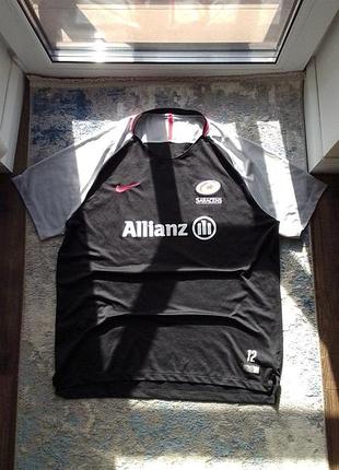 Оригинальная тренировочная футболка nike saracens f.c. xxl / регбойка