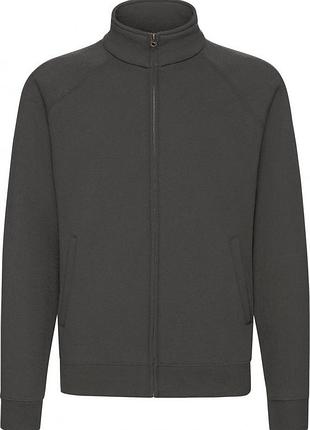Куртка fruit of the loom premium sweat jacket (темно-сірий м)