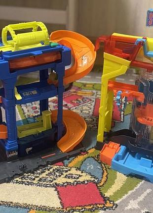 Ігровий набір hot wheels action зміни колір автомийка вибух квітів