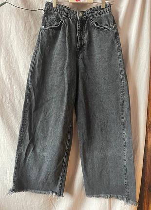 Жіночі широкі джинси з високою посадкою zara wide leg