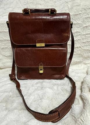 💼 the bridge vintage leather messenger: преміальний італійський стиль на роки