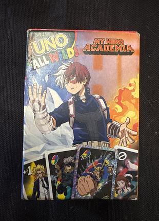 Карточная игра uno моя геройская академия my hero academia