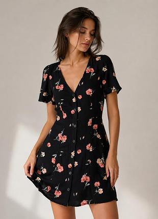 Сукня h&m у квітковий принт, 100% віскоза, розмір 36 (s)