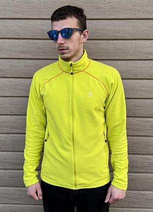 Чоловіча флісова кофта haglöfs astro fleece m салатова polartec трекінг туризм