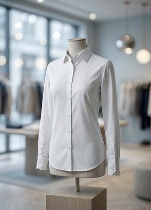 Брендова біла сорочка, блузкакласична massimo dutti , злегка приталена рукав довгий, манжети на подвійних гудзиках. розмір 40,