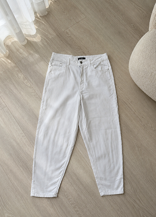 Білі джинси mom fit f&f 100% бавовна, розмір m