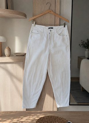 Білі джинси mom fit f&f 100% бавовна, розмір m