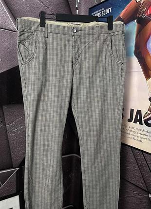 Штани чоловічі armani jeans в клітку бежевого кольору