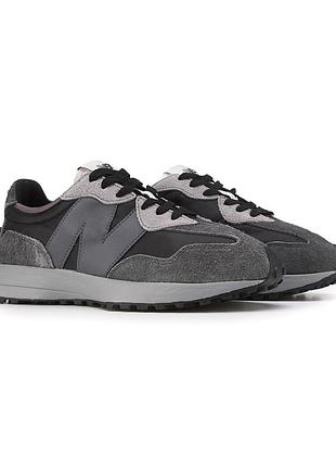 Кроссовки мужские new balance 327 black grey (36 размер)