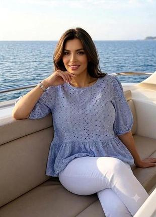 Блузка блуза из хлопка размер 2xl -3xl (52-54)