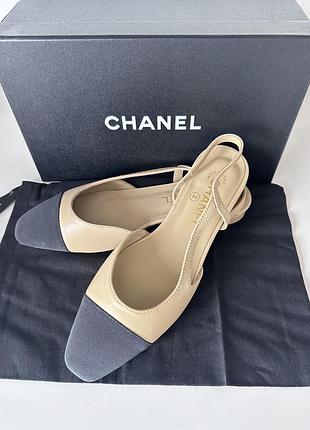 Босоніжки туфлі слінгбеки chanel