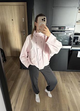 Популярна вітрівка zara, рожева вітрівка куртка зара - розмір xs-s