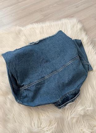 Вкорочена джинсова сорочка h&amp;m 2