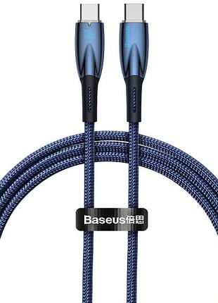 Дата кабель baseus glimmer series fast charging type-c to type-c 100w 1m (cadh00070)