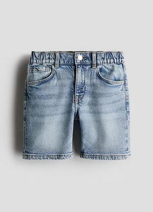 Детские джинсовые шорты для мальчика h&m 104 см голубые (26070602c)