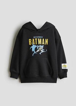 Дитяче тепле худі для хлопчика h&m 98-104 см чорне (26070607b)