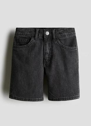 Детские джинсовые шорты для мальчика h&m 104 см черные (26070601c)
