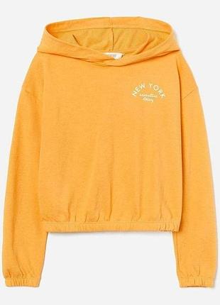 Підліткове худі для дівчинки h&m 146-152 см жовте (01282)