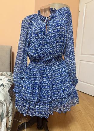 Сукня zara з шифону, розмір l (eur l) 💙