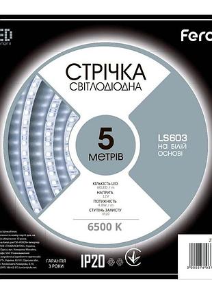 Світлодіодна стрічка feron ls603 12в 4.8вт/м 6500k