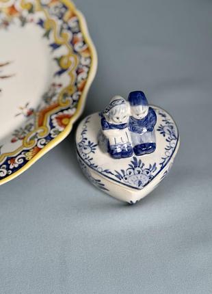 💙 скринька порцелянова delft blue «закохана пара» вінтаж