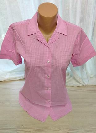 🦩 стильная розовая рубашка в мелкую клетку от бренда uniform!